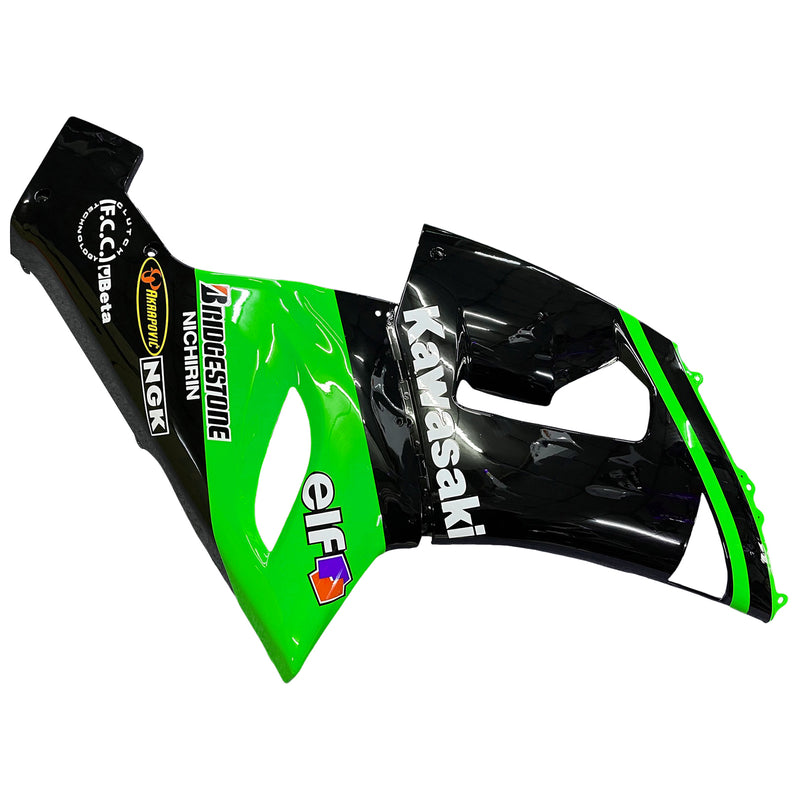 Fairings 2005-2006 Kawasaki ZX6R 636 Green Black Kawasaki  Generic