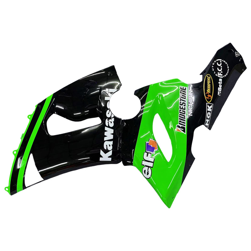 Fairings 2005-2006 Kawasaki ZX6R 636 Green Black Kawasaki  Generic