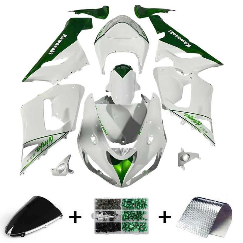 Amotopart Kawasaki ZX6R 636 2005-2006 Fairing Kit Bodywork Plastic ABS