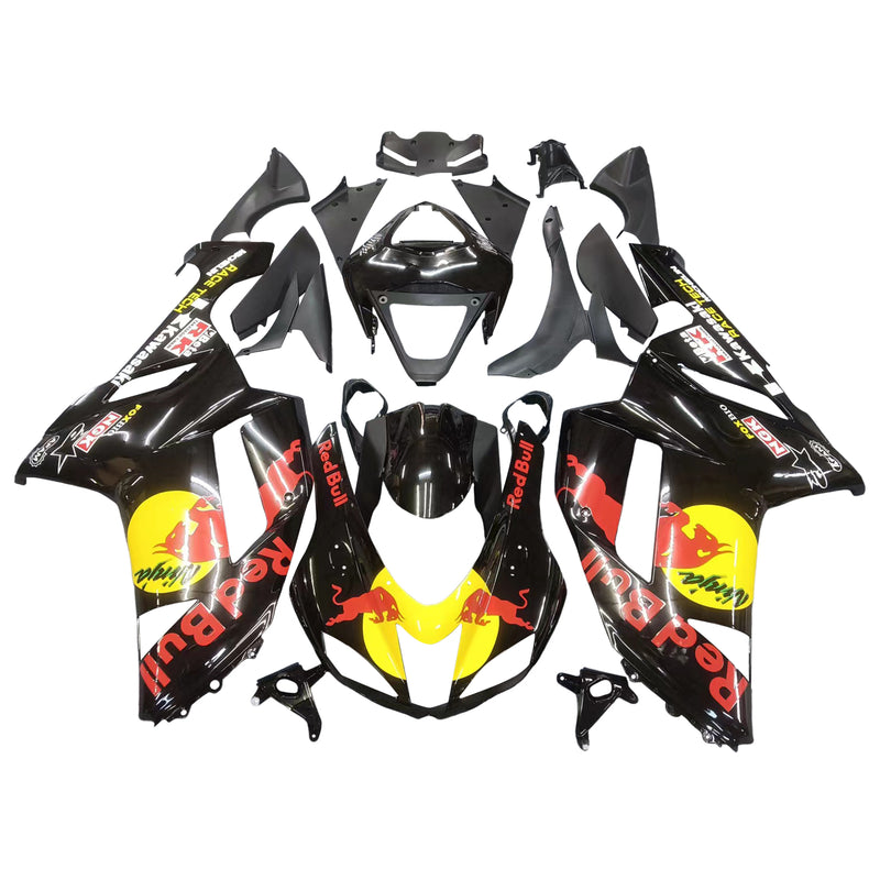 Fairings 2007-2008 Kawasaki ZX-R ZX636 Black Yellow  Generic