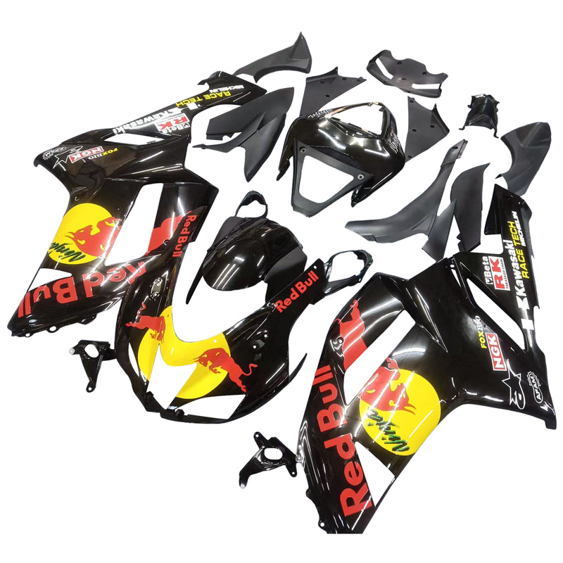 Fairings 2007-2008 Kawasaki ZX-R ZX636 Black Yellow  Generic