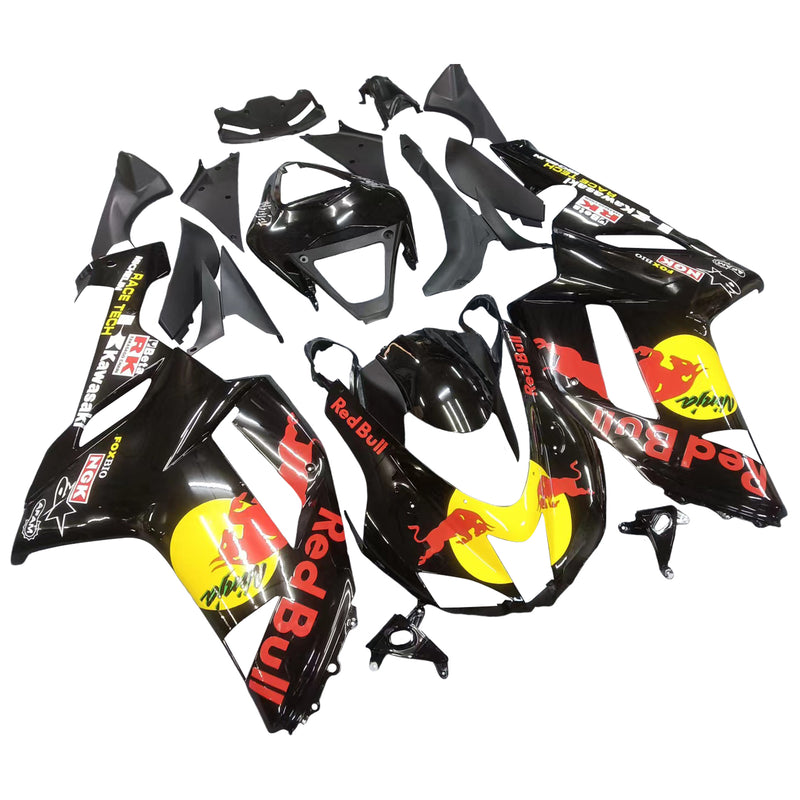 Fairings 2007-2008 Kawasaki ZX-R ZX636 Black Yellow  Generic