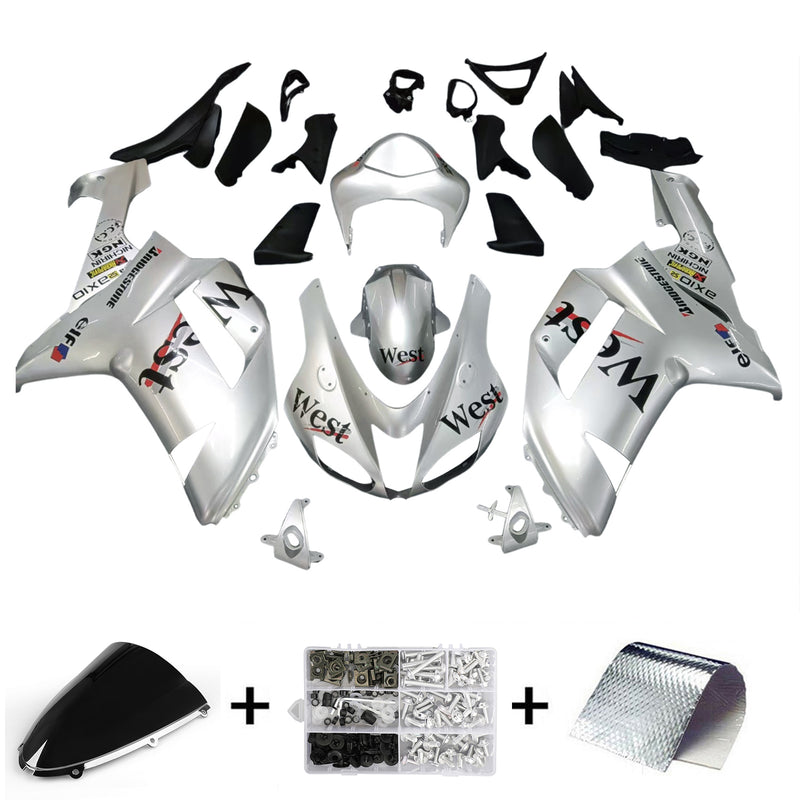 Amotopart Kawasaki ZX6R 636 2007-2008 Fairing Kit Bodywork Plastic ABS