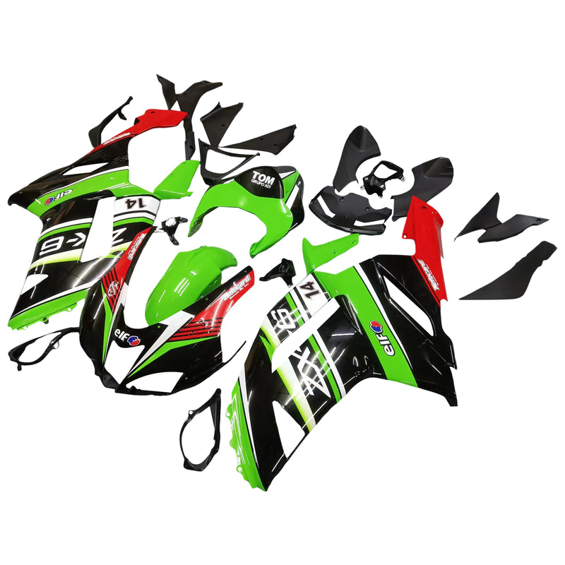 Amotopart Kawasaki ZX6R 636 2007-2008 Fairing Kit Bodywork Plastic ABS