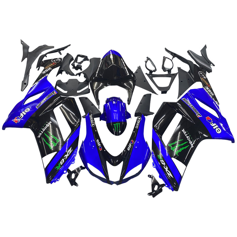 Amotopart Kawasaki ZX6R 636 2007-2008 Fairing Kit Bodywork Plastic ABS