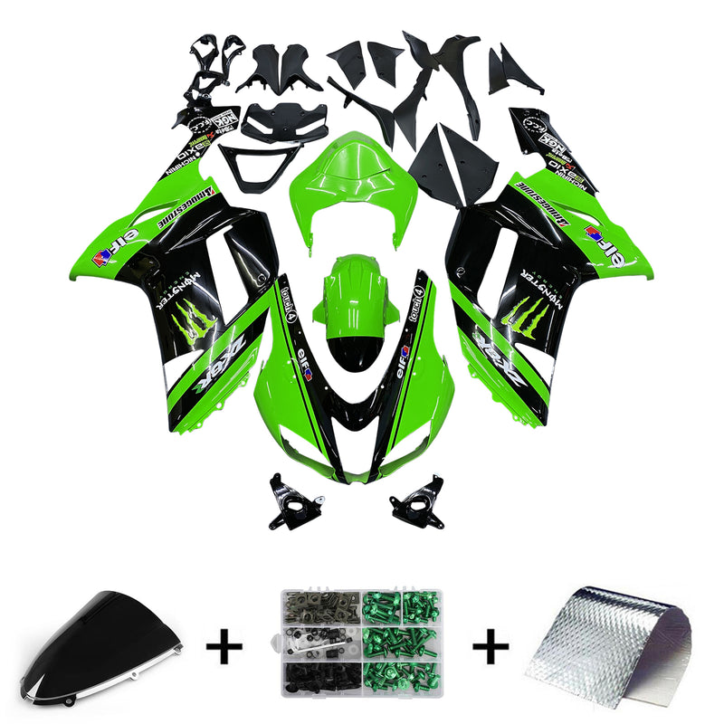 Amotopart Kawasaki ZX6R 636 2007-2008 Fairing Kit Bodywork Plastic ABS