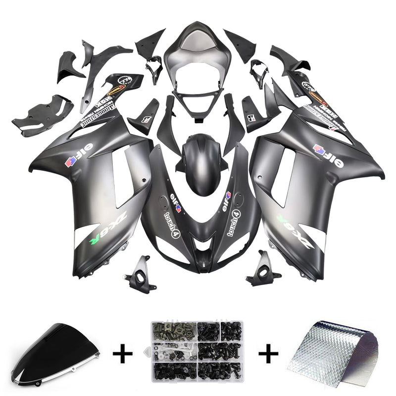 Amotopart Kawasaki ZX6R 636 2007-2008 Fairing Kit Bodywork Plastic ABS