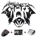 2009-2012 Fairings Kawasaki ZX6R ZX636 All Black Ninja Racing Generic