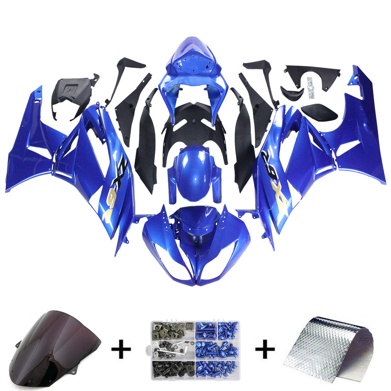 Amotopart Kawasaki ZX6R 636 2009-2012 Fairing Kit Bodywork Plastic ABS