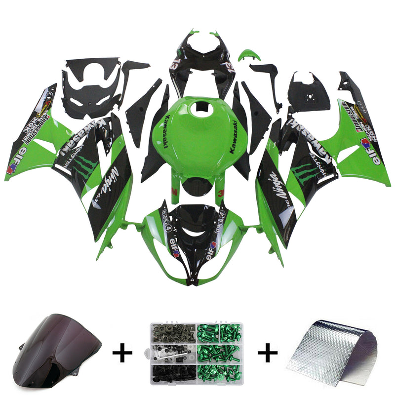 Amotopart Kawasaki ZX6R 636 2009-2012 Fairing Kit Bodywork Plastic ABS