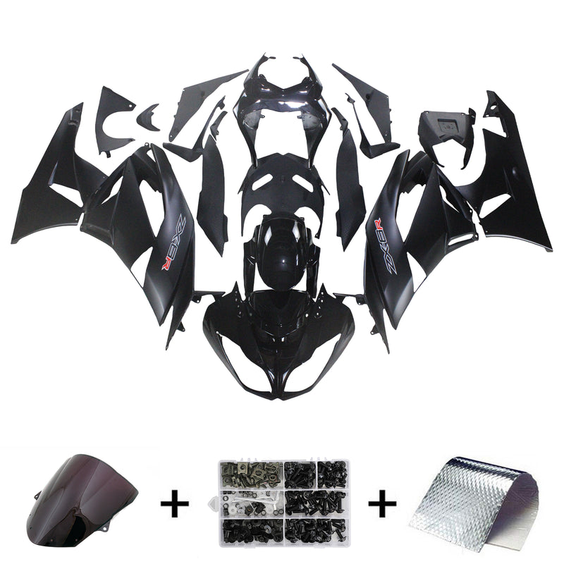 Amotopart Kawasaki ZX6R 636 2009-2012 Fairing Kit Bodywork Plastic ABS