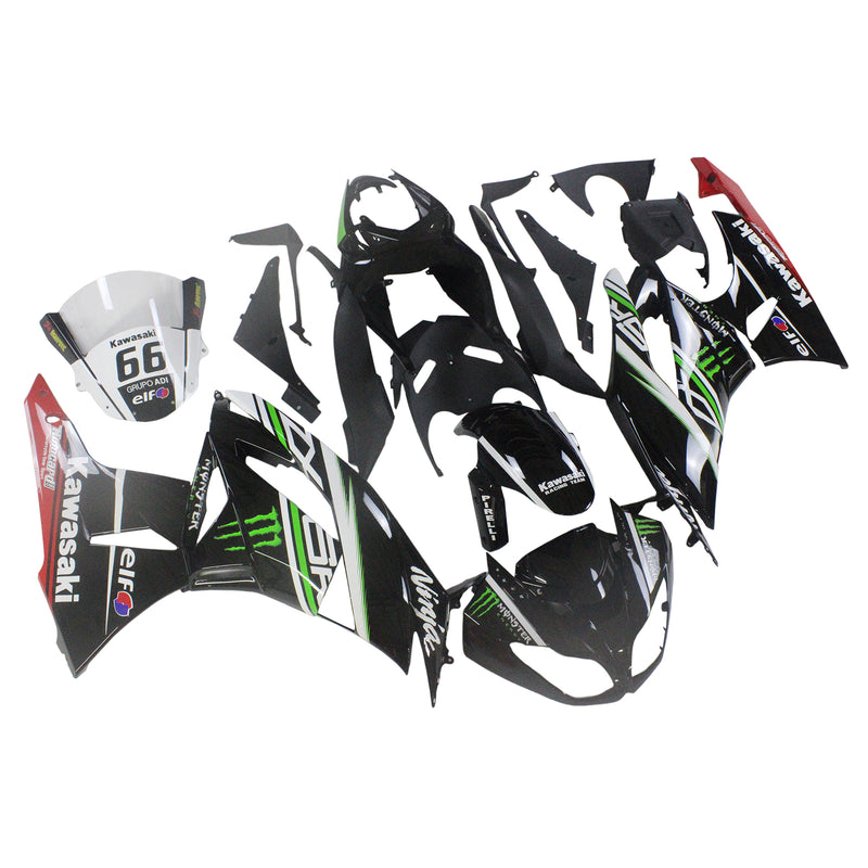 Amotopart Kawasaki ZX6R 636 2009-2012 Fairing Kit Bodywork Plastic ABS