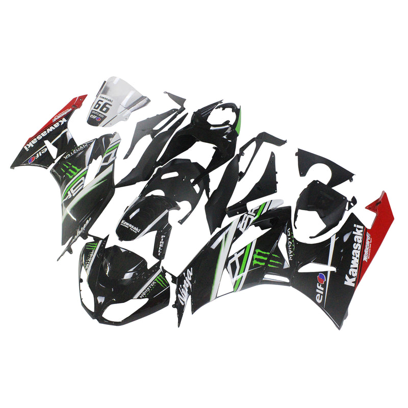 Amotopart Kawasaki ZX6R 636 2009-2012 Fairing Kit Bodywork Plastic ABS