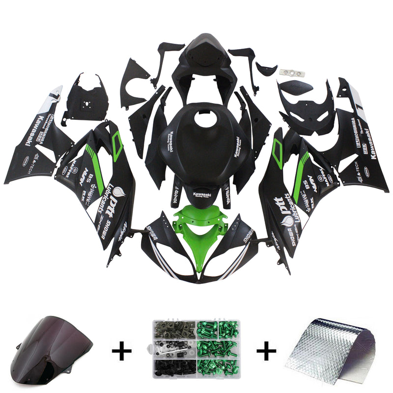 Amotopart Kawasaki ZX6R 636 2009-2012 Fairing Kit Bodywork Plastic ABS