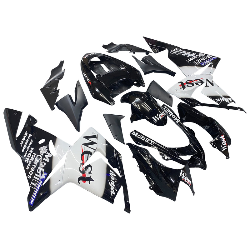 Fairings 2004-2005 Kawasaki ZX 10R Black White West Ninja Racing Generic