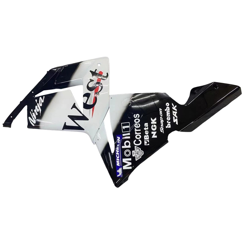 Fairings 2004-2005 Kawasaki ZX 10R Black White West Ninja  Generic