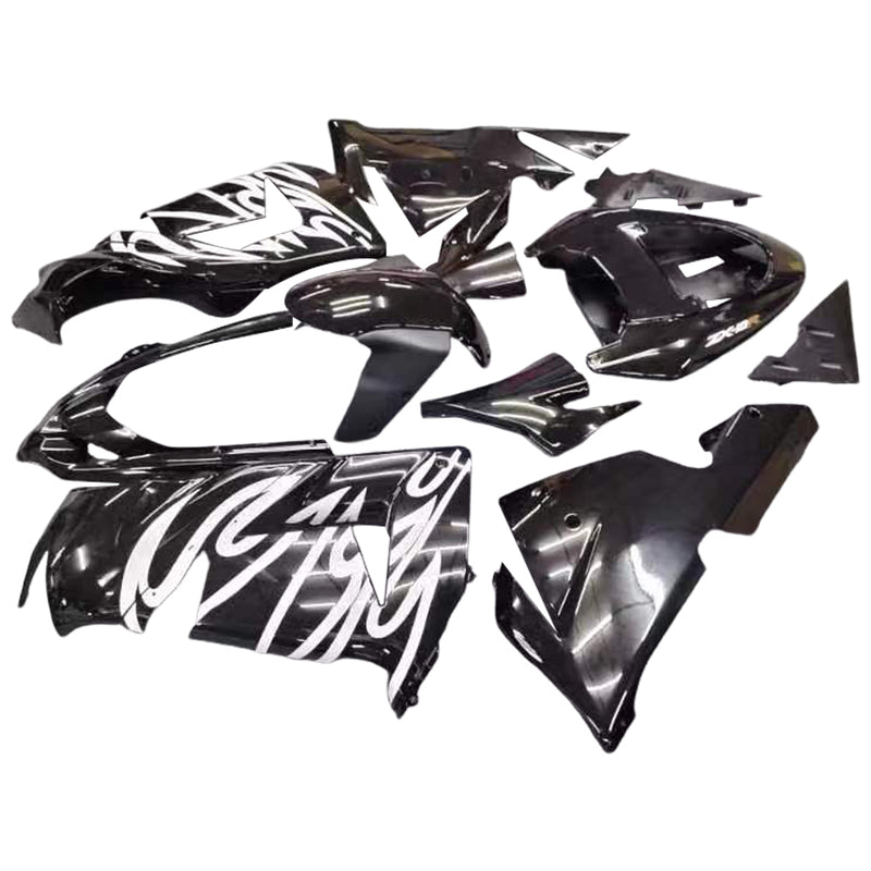 Fairings 2004-2005 Kawasaki ZX 10R Black & Silver Flame Ninja  Generic