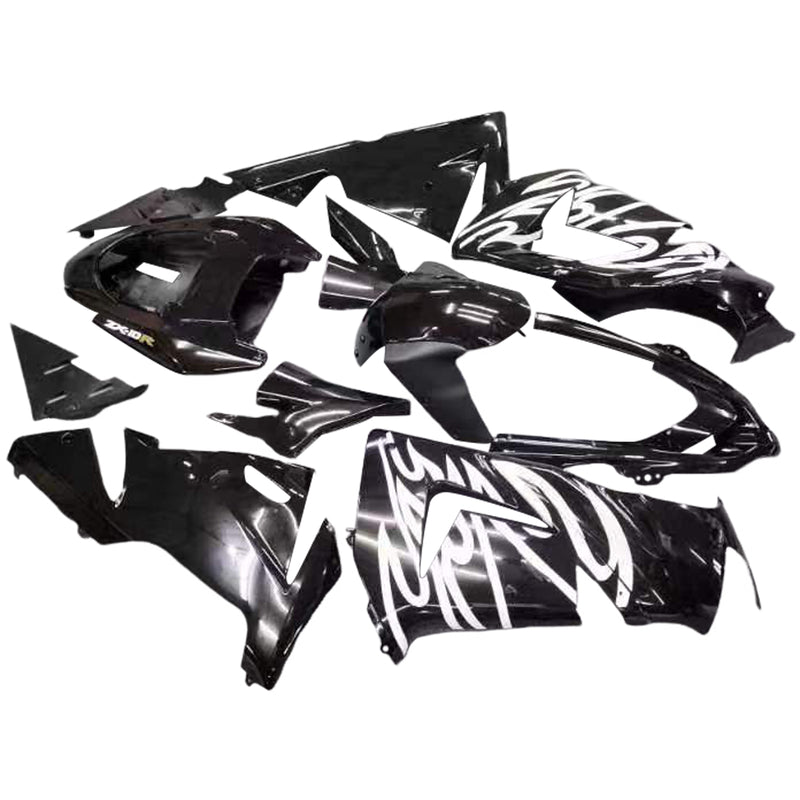 Fairings 2004-2005 Kawasaki ZX 10R Black & Silver Flame Ninja  Generic