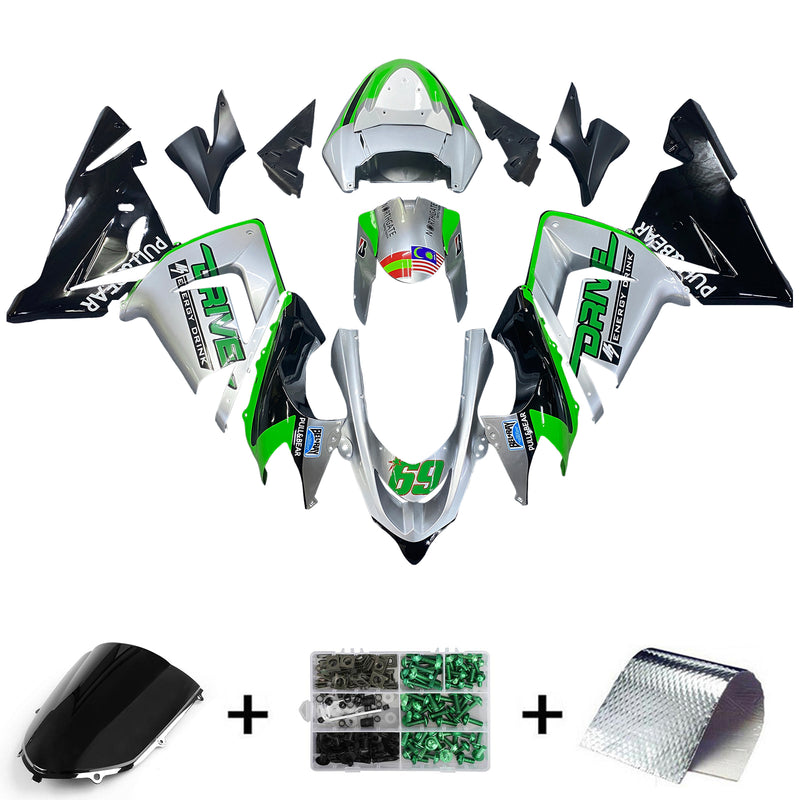 Amotopart Kawasaki ZX10R 2004-2005 Fairing Kit Bodywork Plastic ABS