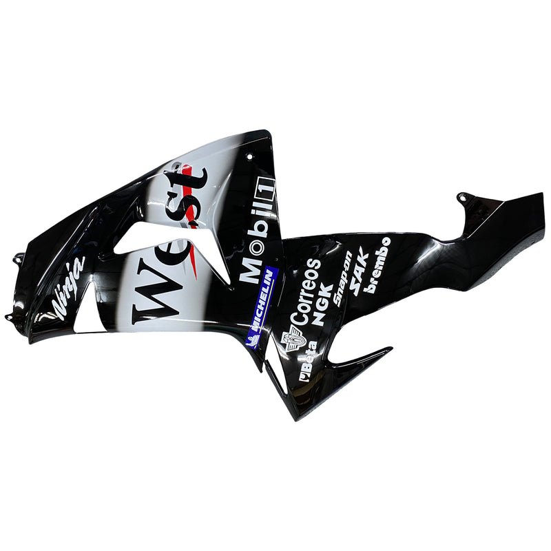 Fairings 2006-2007 Kawasaki ZX 10R Black White West  Generic