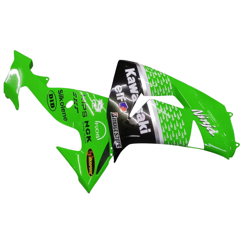 Fairings 2006-2007 Kawasaki ZX 10R Green Black No.56 Nakano  Generic