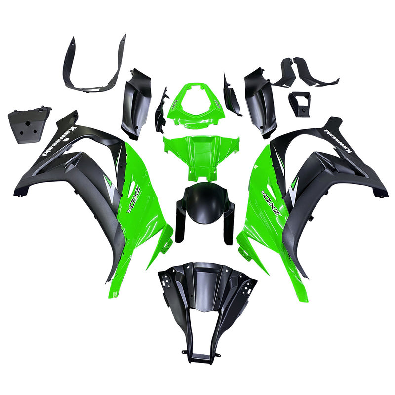 Fairings 2011-2015 Plastics Kawasaki ZX10R Ninja Green Black ZX10R  Generic