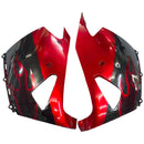 For Ninja ZX14R 2006-2011 Black & Red Flame Bodywork Fairing ABS Injection Molded Plastics Set 2