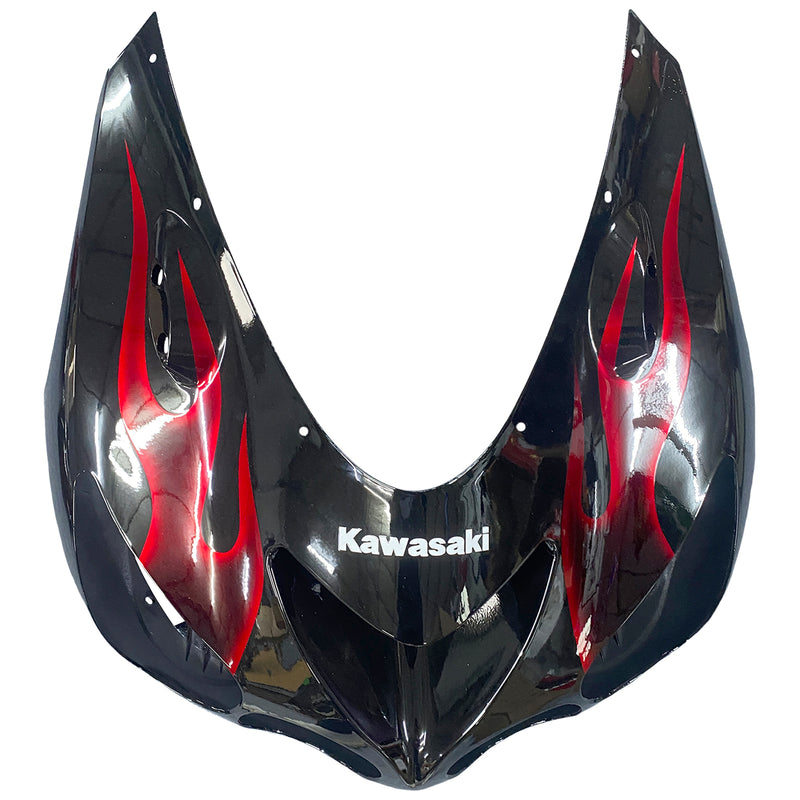 Fairings 2006-2011 Kawasaki ZX14R Black & Red Flame Ninja Racing Generic