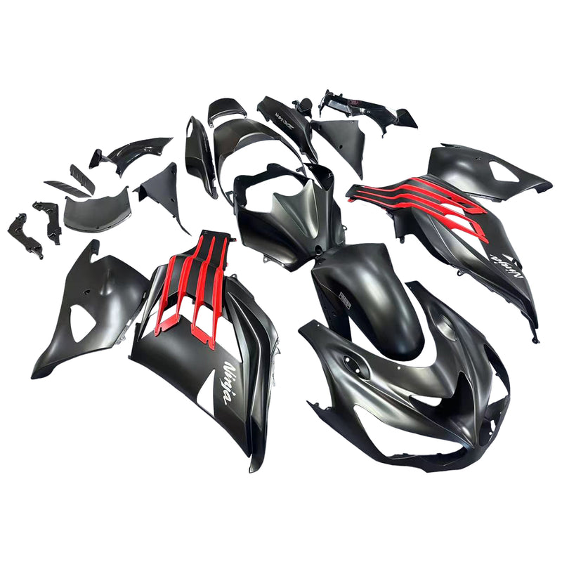 Fairings Plastics 2012-2022 Kawasaki ZX14R Ninja Black Red Racing Generic