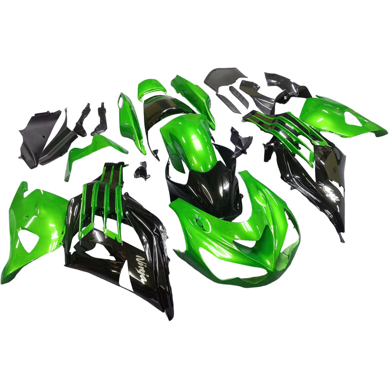 Fairings Plastics 2012-2022 Kawasaki ZX14R Ninja Green Black  Generic