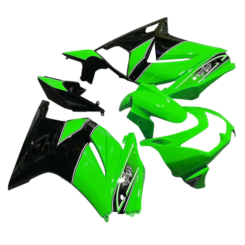 Fairings 2008-2012 Kawasaki ZX250R EX250 Green Black Ninja ZX250  Generic