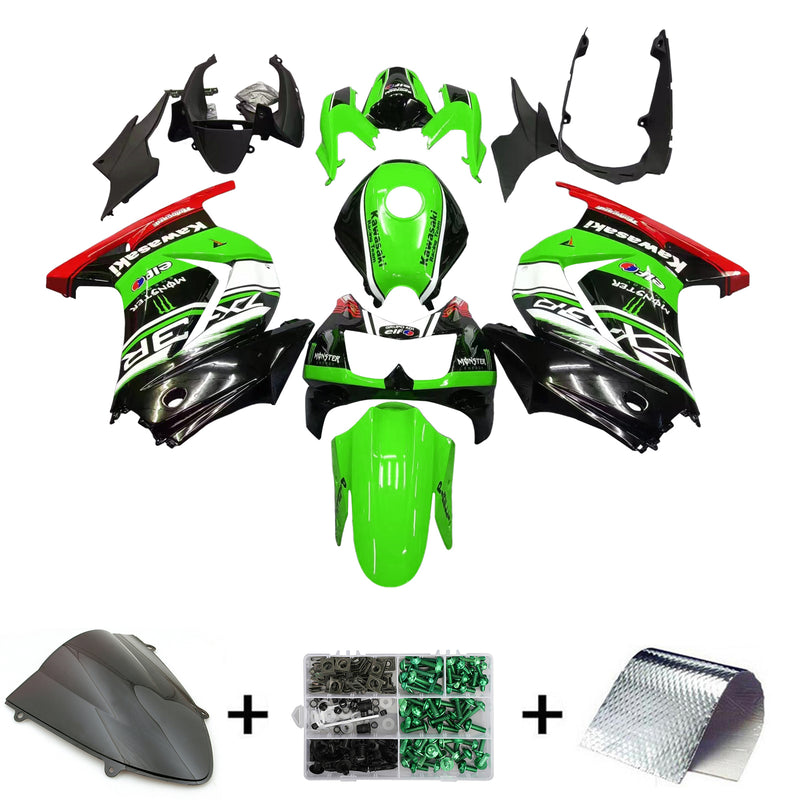 Amotopart Kawasaki EX250 Ninja250R 2008-2012 Fairing Kit Bodywork Plastic ABS