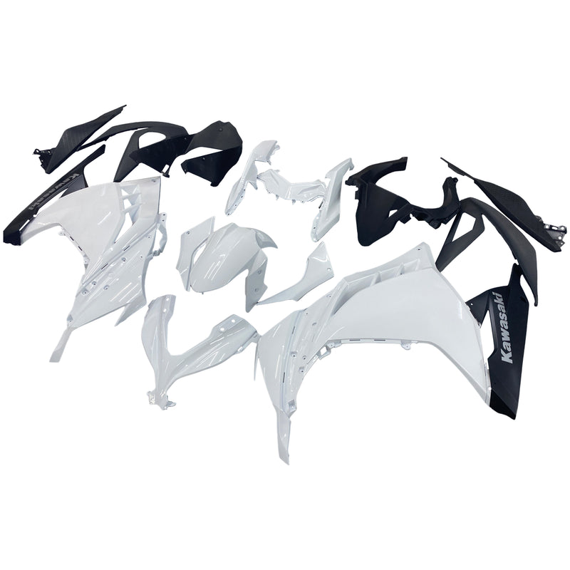 Fairings 2013-2017 Plastics Kawasaki Ninja 300R EX300R White Ninja Racing Generic