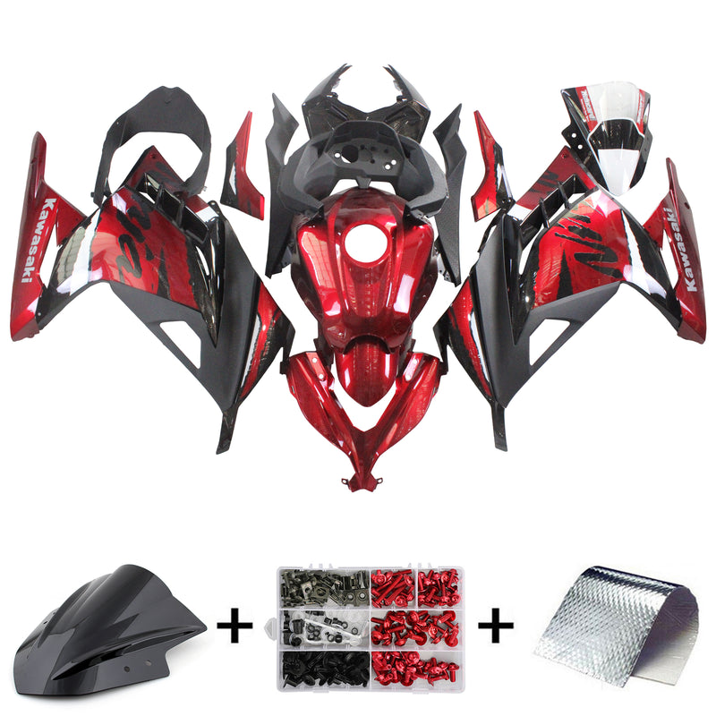 Amotopart Kawasaki EX300/Ninja300 2013-2017 Fairing Kit Bodywork Plastic ABS