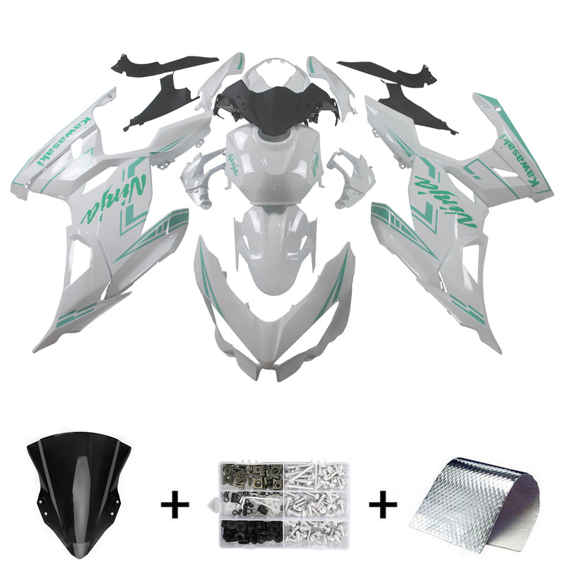 Amotopart Kawasaki EX400/Ninja400 2018-2023 Fairing Kit Bodywork Plastic ABS