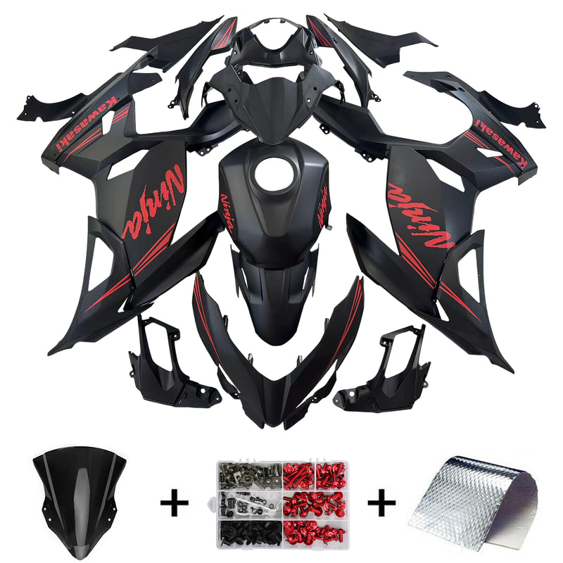 Amotopart Kawasaki EX400/Ninja400 2018-2023 Fairing Kit Bodywork Plastic ABS