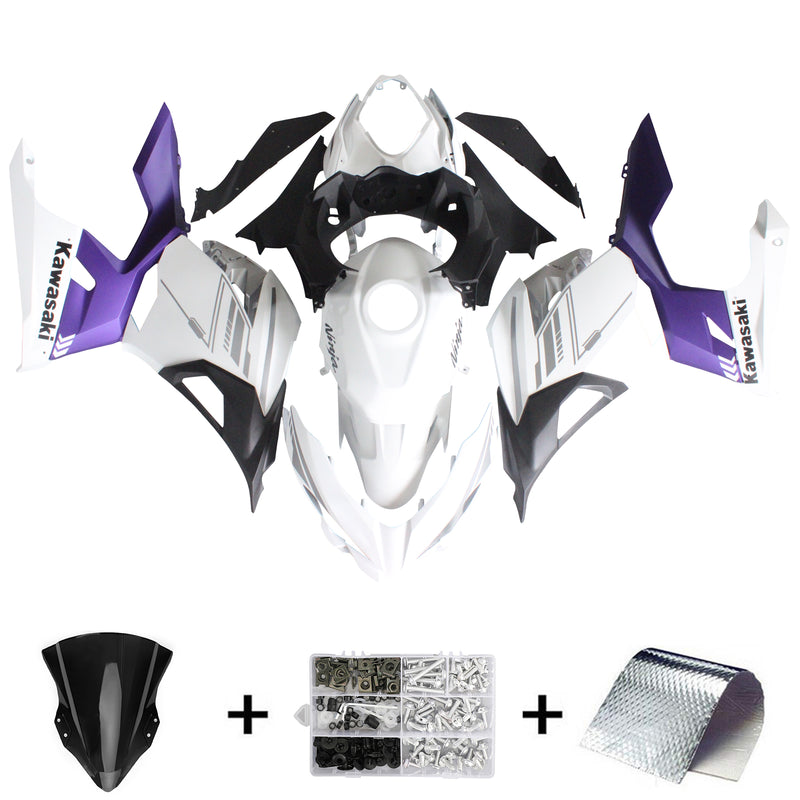 Amotopart Kawasaki EX400/Ninja400 2018-2023 Fairing Kit Bodywork Plastic ABS