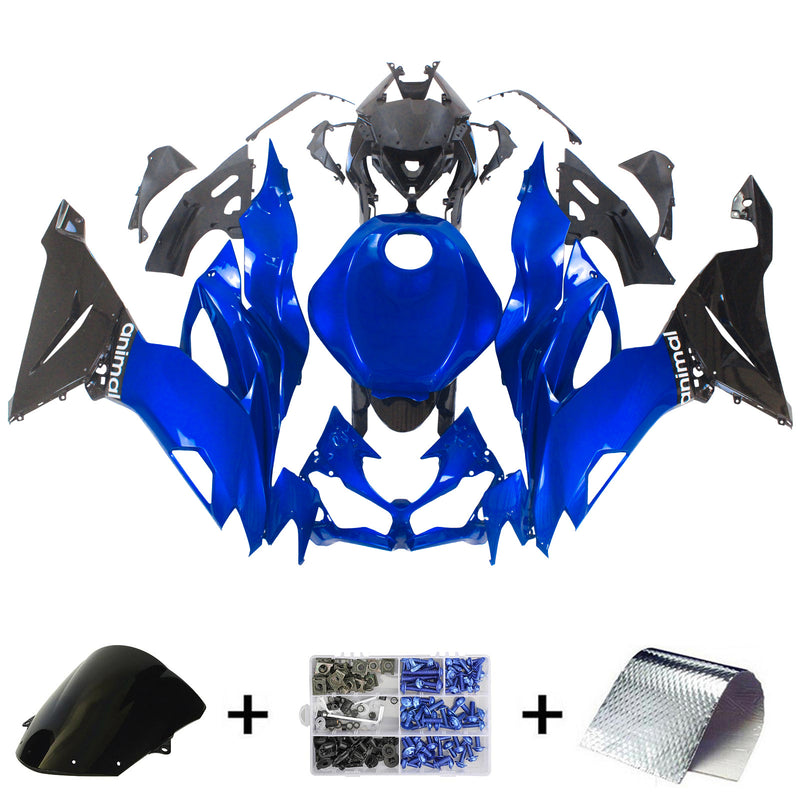 Amotopart Kawasaki ZX6R 2019-2023 Fairing Kit Bodywork Plastic ABS