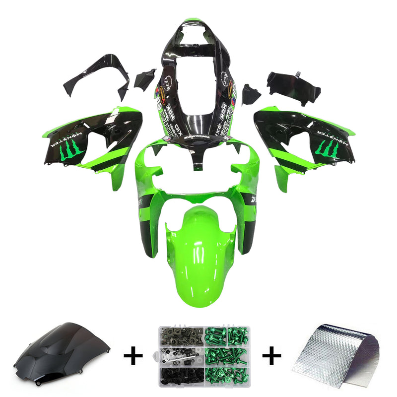 Amotopart Kawasaki ZX9R 2002-2003 Fairing Kit Bodywork Plastic ABS