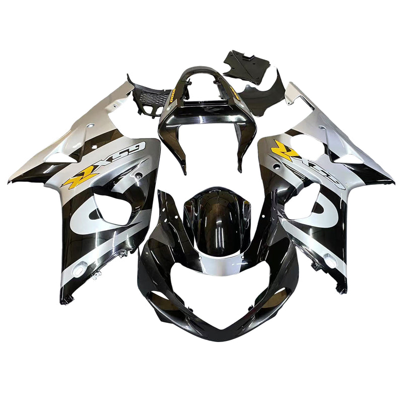Fairings 2000-2002 Suzuki GSXR 1000 Silver & Black  Generic
