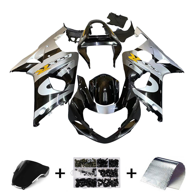 Fairings 2000-2002 Suzuki GSXR 1000 Silver & Black  Generic