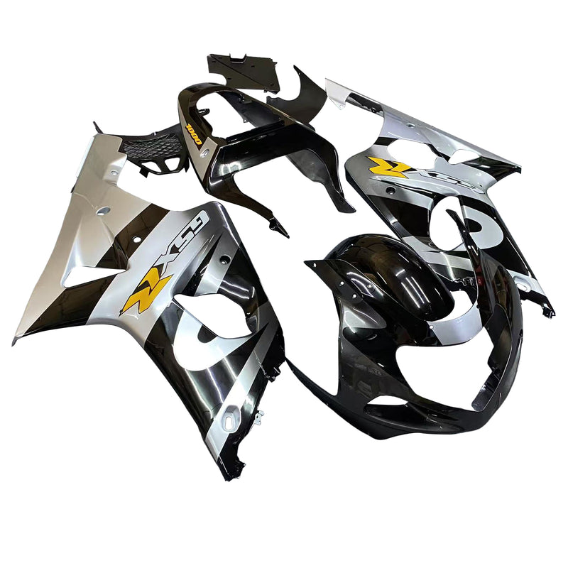 Fairings 2000-2002 Suzuki GSXR 1000 Silver & Black  Generic