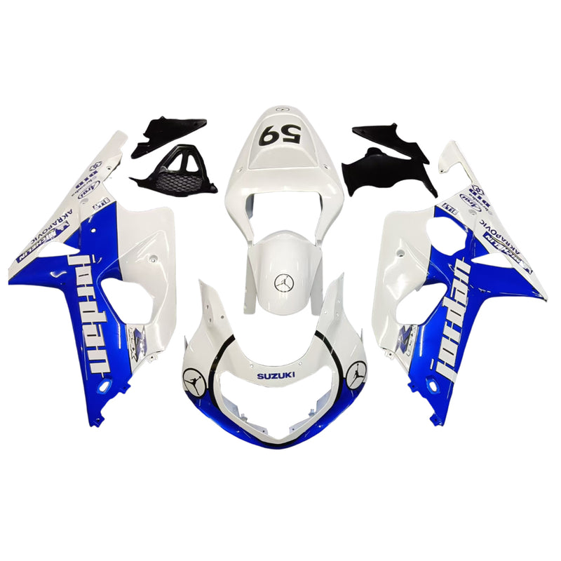 Fairings 2000-2002 Suzuki GSXR 1000 White & Blue Jordan  Generic