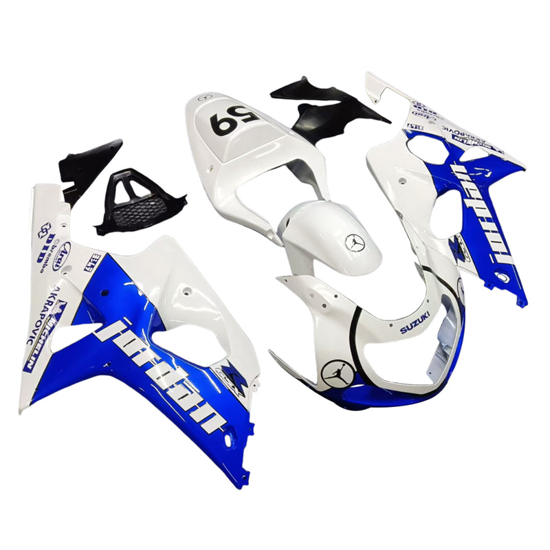 Fairings 2000-2002 Suzuki GSXR 1000 White & Blue Jordan Racing Generic