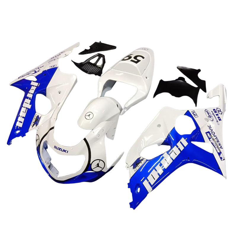 Fairings 2000-2002 Suzuki GSXR 1000 White & Blue Jordan Racing Generic