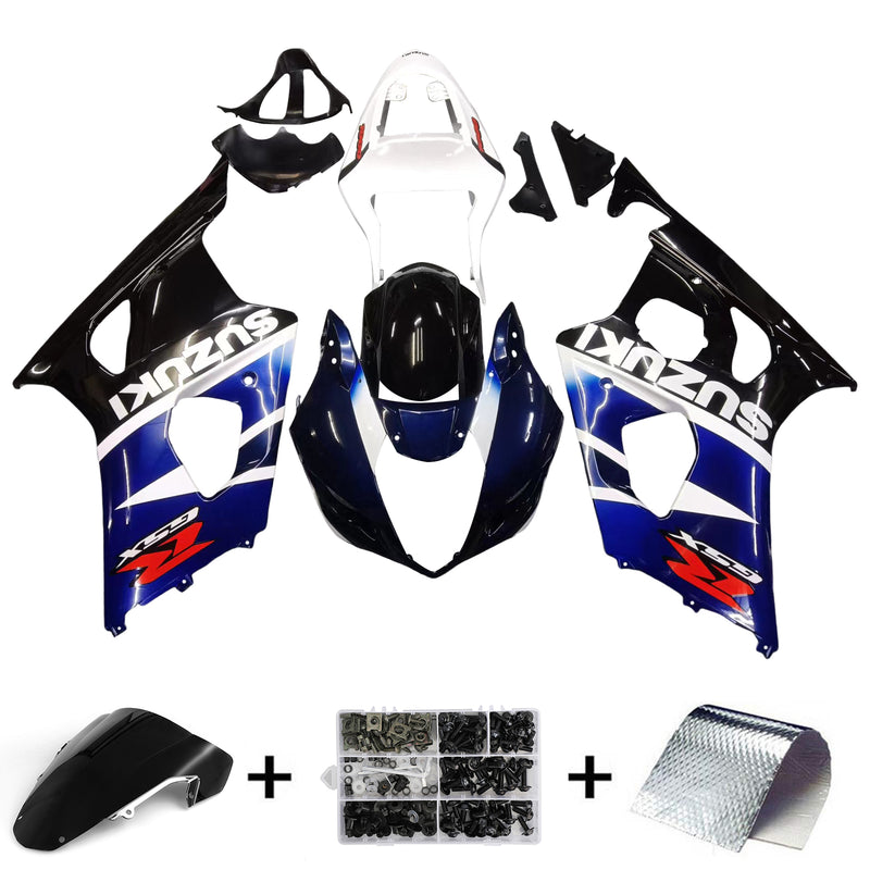 Fairings 2003-2004 Suzuki GSXR 1000 Black Blue White GSXR Racing Generic