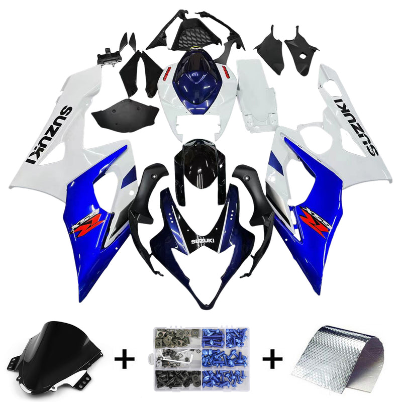 Fairings 2005-2006 Suzuki GSXR 1000 White & Blue GSXR  Generic