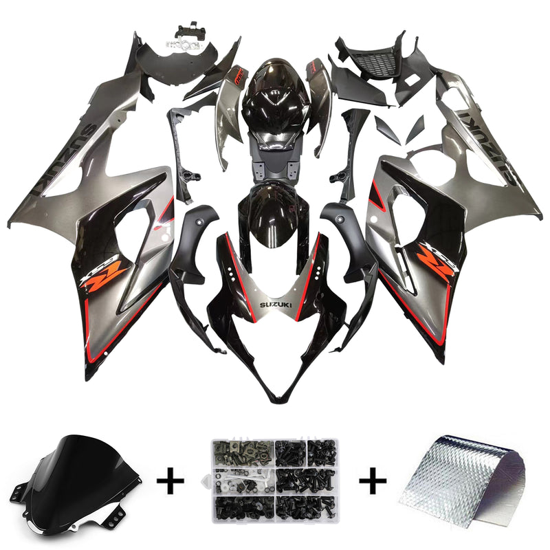 Fairings 2005-2006 Suzuki GSXR 1000 Silver & Black GSXR  Generic