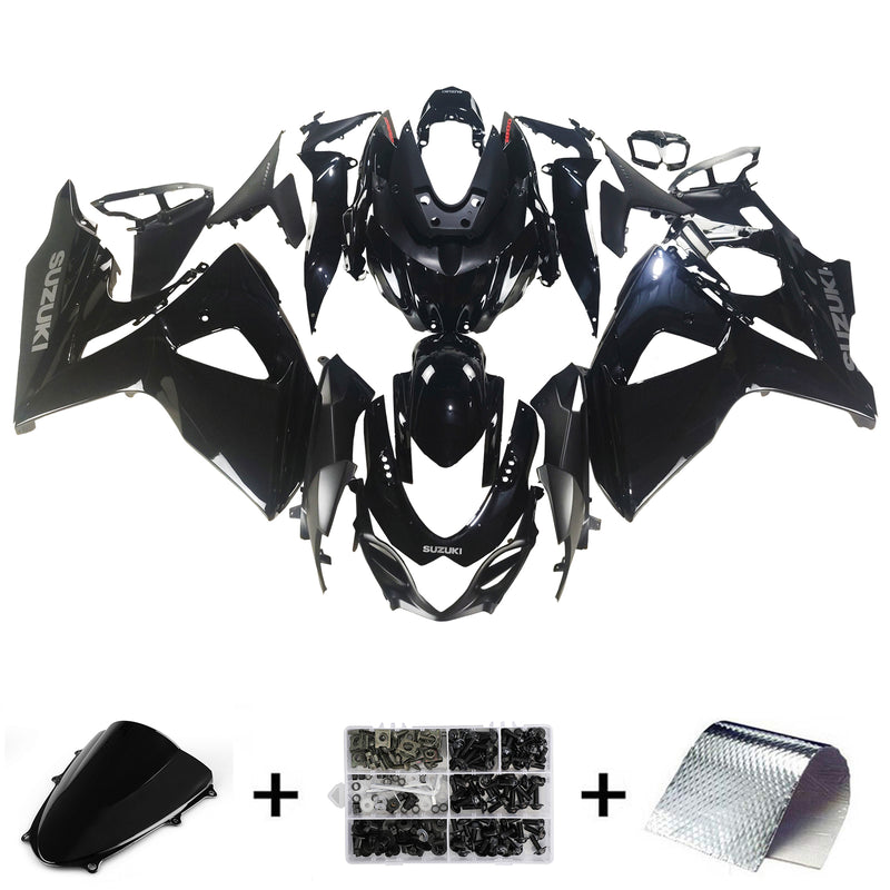 Fairings 2009-2016 Suzuki GSXR 1000 All Black GSXR  Generic