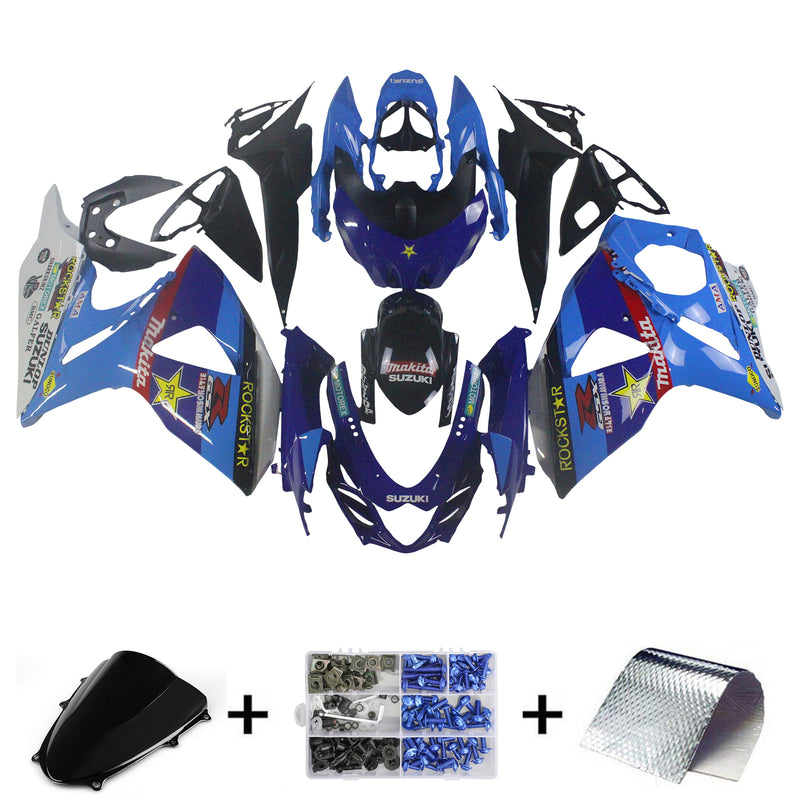 Fairings 2009-2016 Suzuki GSXR 1000 Blue Rockstar  Generic